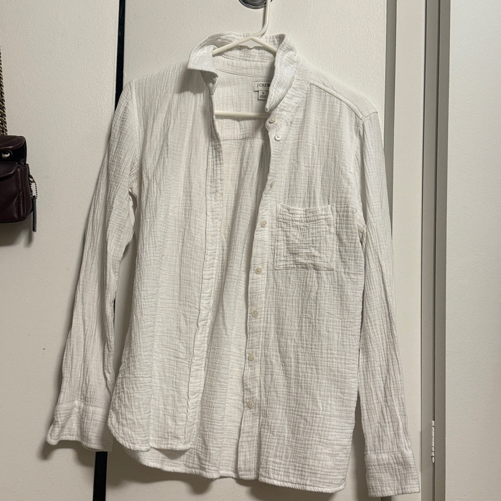 NEVER WORN White Lightweight Button-Up Shirt - image 2